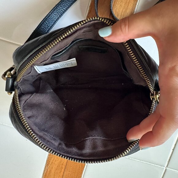 Madewell Black Leather Camera Crossbody Bag, Puff Edition GUC - Picture 3 of 5